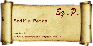 Szám Petra névjegykártya