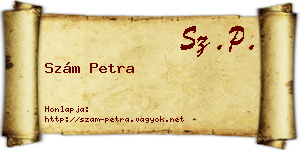 Szám Petra névjegykártya